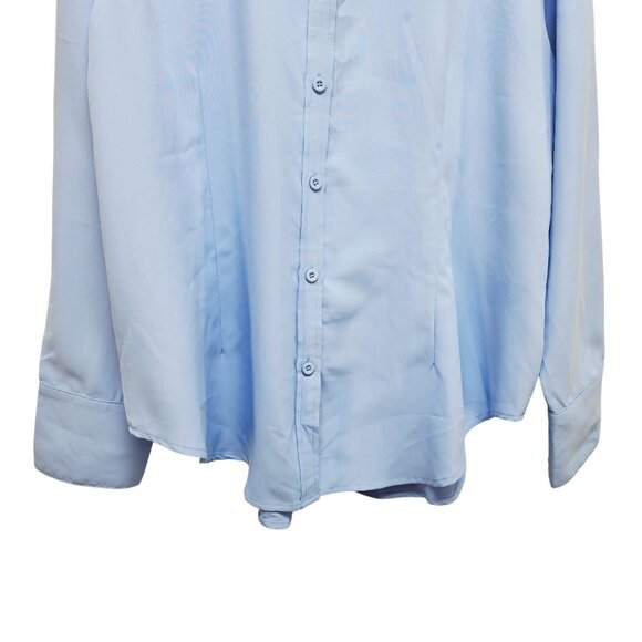 Light Blue Mens Long-Sleeve Button-Up Dress Shirt Size XL - Picture 6 of 9